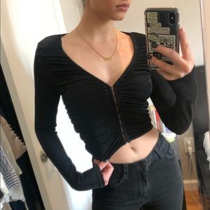 Glassons Black Ruched Top
